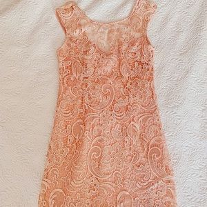 Pink Lace Formal Dress